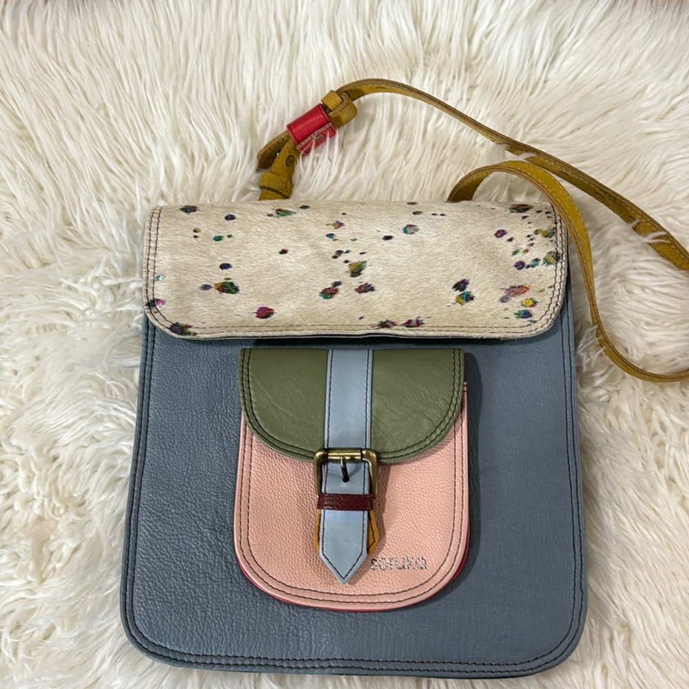 Colorful Leather Shoulder Bag